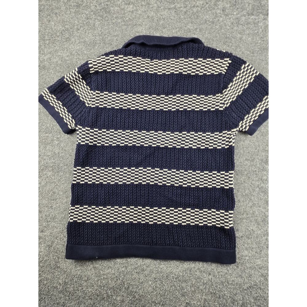 American Eagle Small Knitted Polo Shirt Striped #713 - Picture 7 of 7